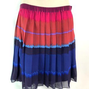 Accordion Pleated Multicolor Short Skirt